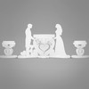 Unity Candle Table Holder for Bride and Groom - Candles