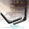Pack of 4 Shelf Brackets, Metal Brackets, Shelving Brackets, Black,
