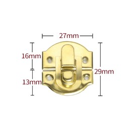 20Pcs Latch,Toggle Catch Latch Clasp,Jewelry Box Lock Buckle for Packaging,Gift Box Plate Buckle Locks Yellow 27 * 29mm