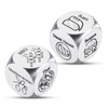 Valentines Day Gift for Women Men, 2PCS-Steel Food Decision Dice,