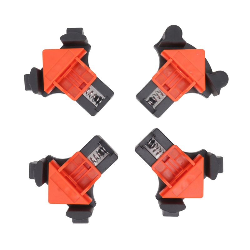 4Pcs Woodworking Angle Clamps Corner Clip Fixer Tool 60 90