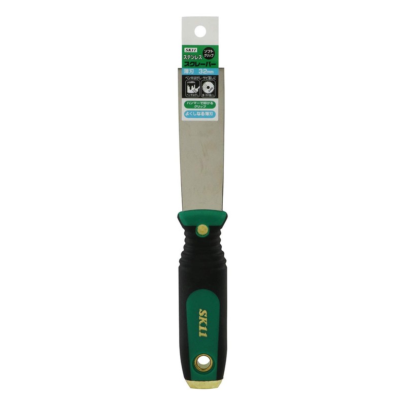 SK11 SGS-1 Soft Grip Scraper, Thin Blade, 1.3 inches (32
