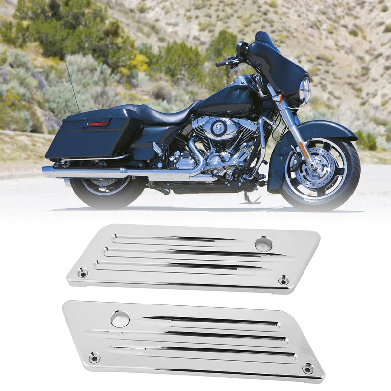 2 Pcs Saddlebag Latch Covers Saddle Bag Outer Lid Hinge