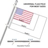 6FT Thickened Flag Pole,Heavy Duty Stainless Steel Flagpole mounting,Rustproof for