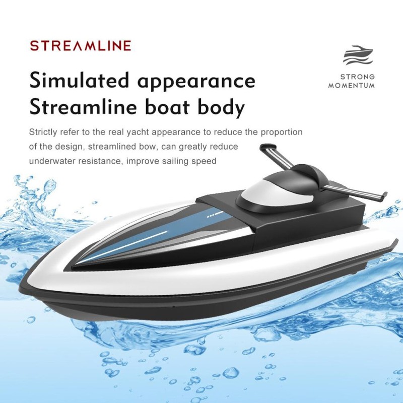 Waterproof 2.4G Kids Remote Control Speedboat 4 Channels High Speed