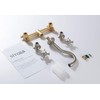 SITGES Wall Faucet,Two Handle Bathroom Sink Wall Mount Faucet with