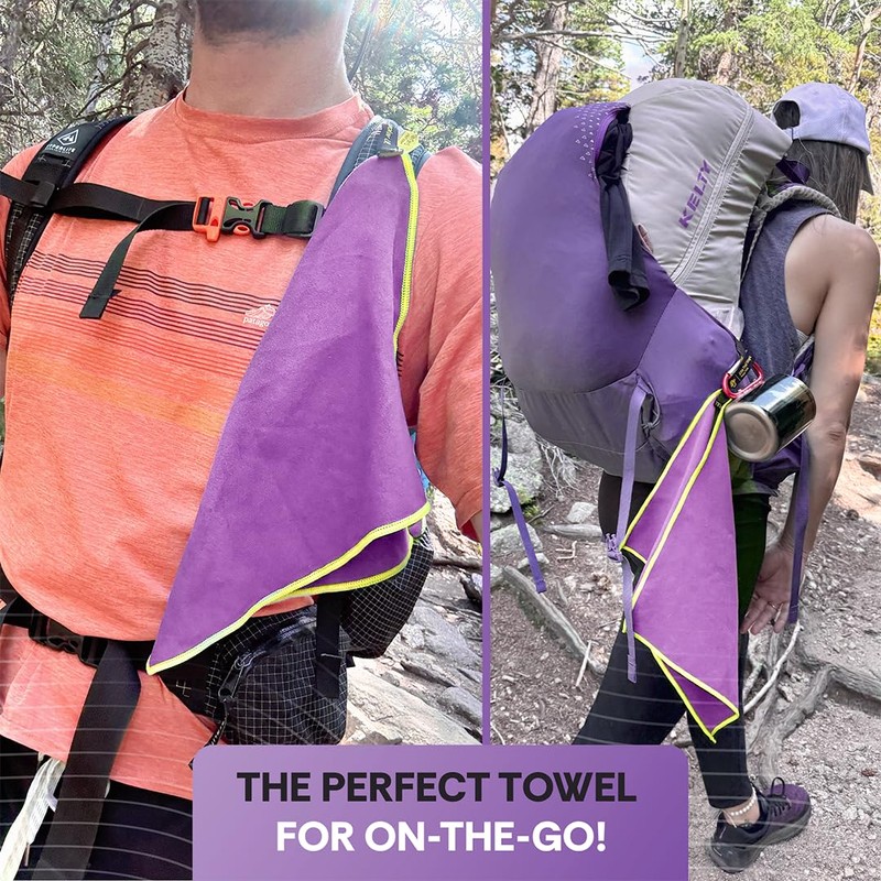 Toalla ultraligera de secado rápido (morado)