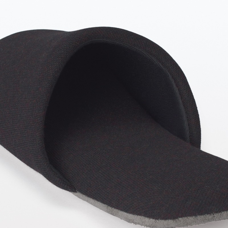 [MUJI 84774287] Slippers Washable Foot Slippers Dark Gray 23.5 cm