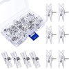 JIHUOO Pack of 50 Pins Drawing Pins with Clips for