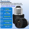Light Socket to Plug Adapter, Convert Light Bulb Socket to
