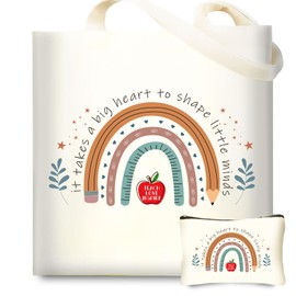 Teacher Christmas Gifts for Women,Teacher Appreciation Gifts,Teacher Canvas Tote Bags,Thank You Gifts for New Teacher