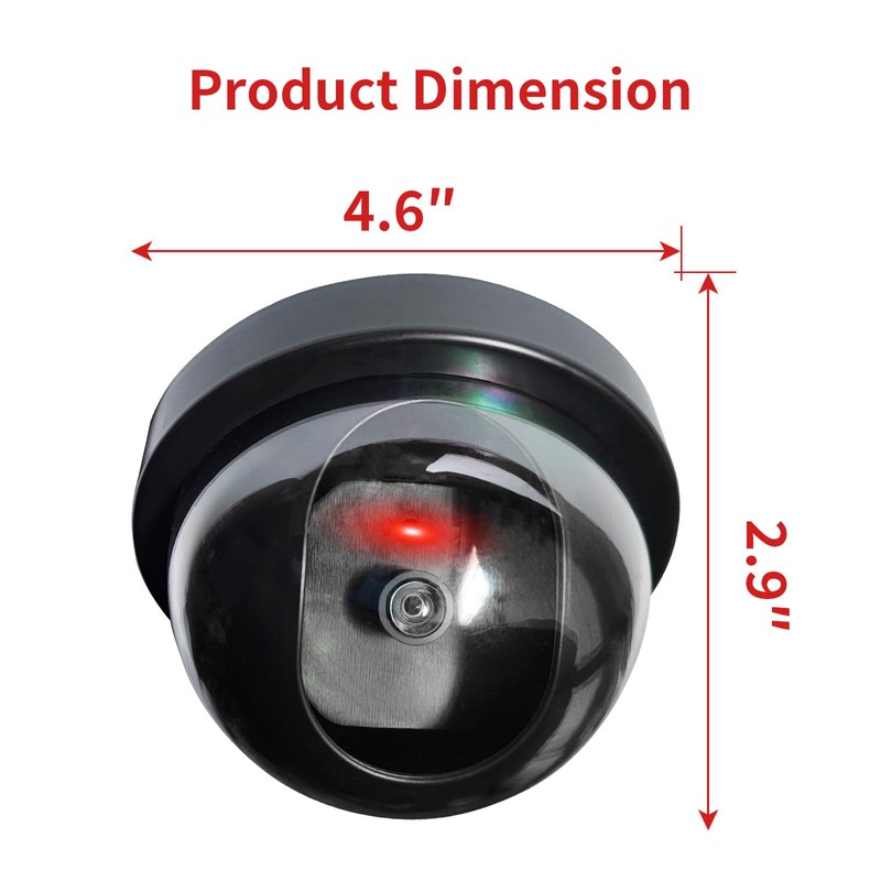 Fake Camera Security Dummy with Red Flashing LED Light -