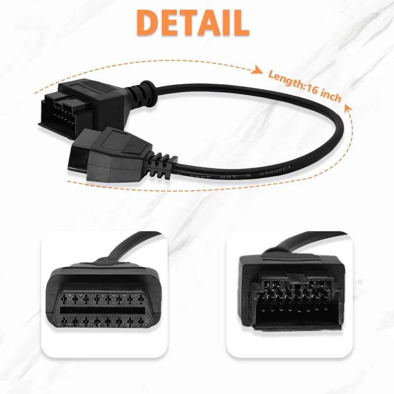 AMHTDOL OBDI to OBDII Diagnostic Cable for KIA Vehicles 20Pin