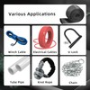 Flylin Universal Polyester Winch Rope Sleeve, Black Winch Cable Cover,