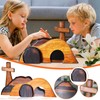 Easter Empty Tomb Scene with Cross Decor Statue Wooden Nativity