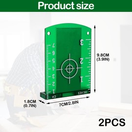 Huybaa Laser Zieltafel, Magnetische Zielplatte, 2 Stück Laser Zielscheibe Karte für für Ausrichtungslaser Linienlaser Kreuzungslaser Lasermessgerät