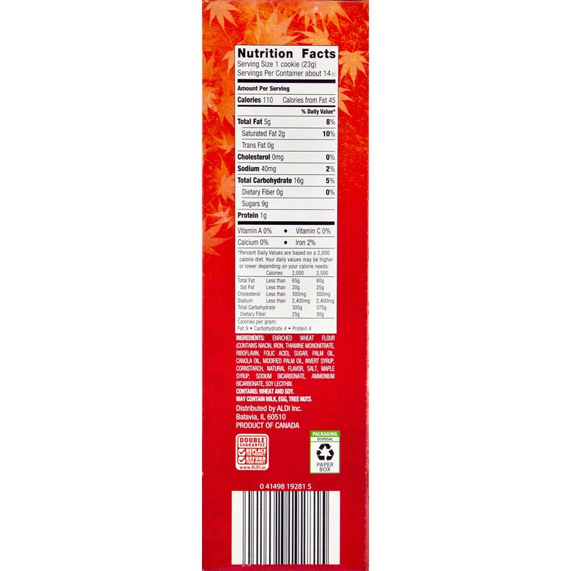 Benton's Best Maple Leaf Cream Cookies 11.4 Oz (323 g)