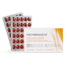 Membrasin Vitality Pearls  60 pldoras  Hidratacin femenina natural para apoyo a la menopausia y comodidad duradera  Suplemento oral diario sin...     