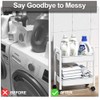 Melody House 2-Tier Utility Rolling Cart Storage Organizer Sofa Side