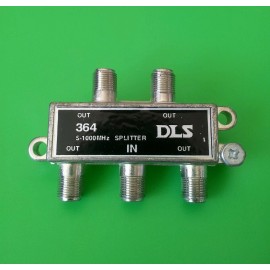 DLS (1 PC) 4-Way 5-1000MHz Cable TV Off-Air Antenna Splitter