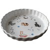 Cats Pattern 25cm Ceramic flan Quiche Dish