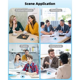 3072Kbps Magnetic Voice Recorder, Audio Recorders with AI-Intelligent Triple Noise Cancellation, 128GB Voice Activated Recorder with 9500Hours Store, Recording Device for Lectures, Meetings, Intervie