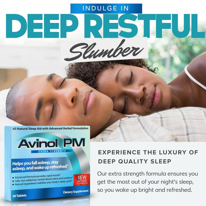 Avinol PM Extra Strength - Natural Sleep Supplement (30ct)
