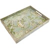 Spsyrine Serving Tray with Handles, Plastic Decorative Tray for Coffee