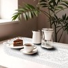Shimmeroo 2PCS Lace Table Runners Crochet Rectangular Table Runner White