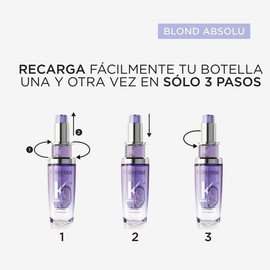 KRASTASE Kit Blond Absolu Tratamiento para Cabello Rubio Daado  Aceite Capilar Reparador  Refill  Nutre, Fortalece, Protege el Color y Corrige Tonos  