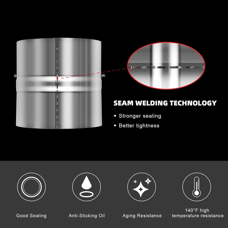 FRESH SPEED 6-Inch Professional Backdraft Damper Shutter Connector Duct