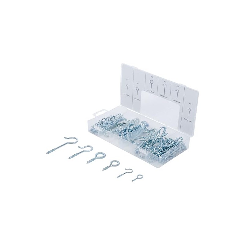 BGS Screw Hooks Assortment, Set of 151, BGS 8136