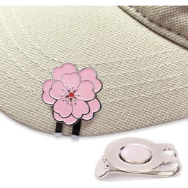 Adhere Golf Ball Markers Personlized Colourful Logo with A Magnetic Hat Clips, Golf Accessories for Men & Women golfer, Premium Golf Gifts (Flower Ball marker with Iron hat clip)