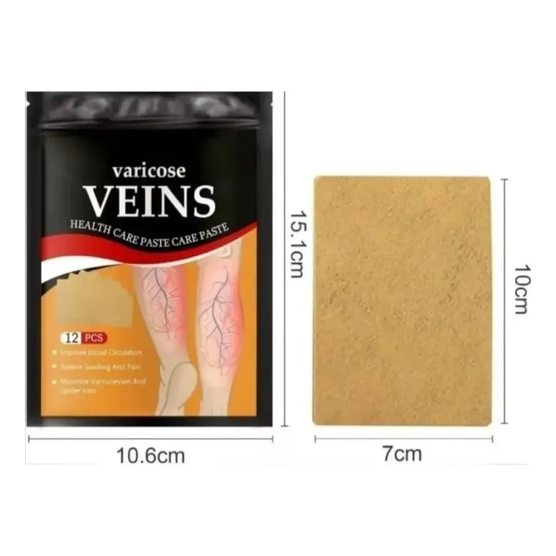 6 Sobres De 12 Parches Para Eliminar Venas Varicosas
