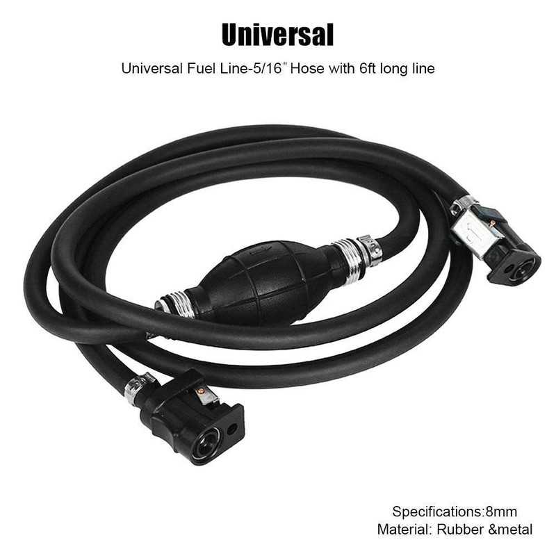 Riloer 8mm Fuel Hose Primer Outboard Compatible with Yamaha Johnson
