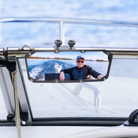 DeYeShiKi Universal Marine Rear view Mirrors, Upgrade UTV Wide-angle Convex Rear View Mirror Fit for Ski Boats Yacht Pontoon Boat Compatible with 2017-2021 Polaris Ranger 500 570 1000 XP 900 XP S