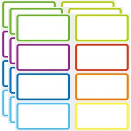 Dry Erase Labels for Storage Containers, Jars, Spice Labels, Waterproof, Reusable, Dry Erase, Multicoloured, Removable Labels, Sticky Notes (2 x 4 inches)