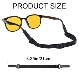 HNJUSR Adjustable Glasses Holder Strap, Pack of 4 No Tail Non-Slip Glasses Straps Glasses Holding Rope Sports Glasses Straps Universal Sunglasses Eyewear Strap for Men Women Children, multicoloured
