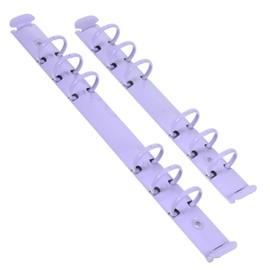 Operitacx 2Pcs slico büromaterial Abnehmbare Binder-Clips sichtmappen ordnee Notizbuch Binder bindende Rückenkämme Binder Büroklammern Papiermechanismus Bindekämme Aluminiumlegierung Violett