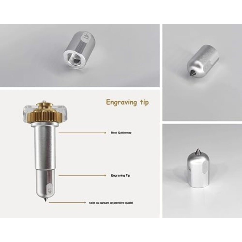 wellkitch Engraving Tip + Case Quickswap for Cricut Cutting Machine