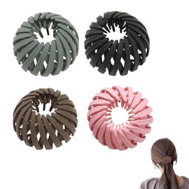 4 Stück Vogelnest Haarspange,Haar Accessoire Frauen,Haarspangen Damen,Lazy Vogelnests Haarschmuck,Vogelnest Haarklammern,Spangen Haare,Große Haarclips,Vintage Haargreifer,Hair Clips für Mädchen