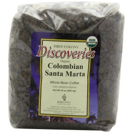First Colony Coffee Colombian Santa Marta 100% Arabica Whole Bean - 24 Ounce
