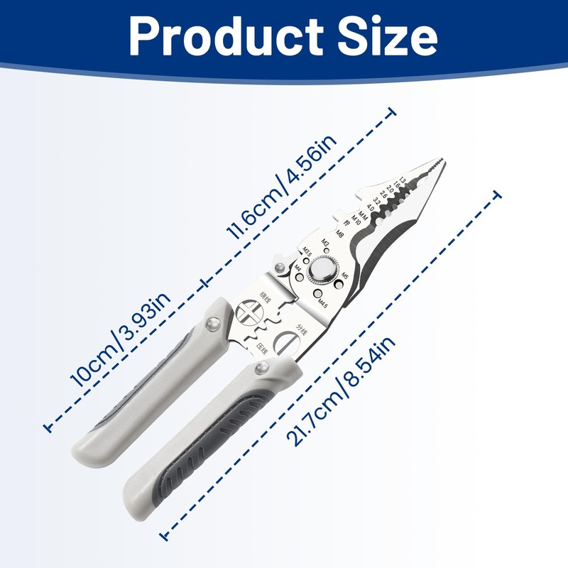 Multifunctional Wire Stripper - Professional Stainless Steel Cable Stripper Crimper