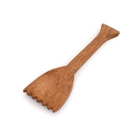 BHAVATU Grill Scrapers Acacia Wood, BBQ Grill Brush with Long Handle Barbecue Cleaning Tools Grill Cleaning Brush for Multi Types Grill Grates, Kitchen (14" X 4" X 0.75")