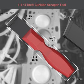 OUXIO Carbide Scraper, Super Carbide Gasket Scraper for Metal and Automotive, 1-1/4 Inch Carbide Scraper Set (1-Piece)