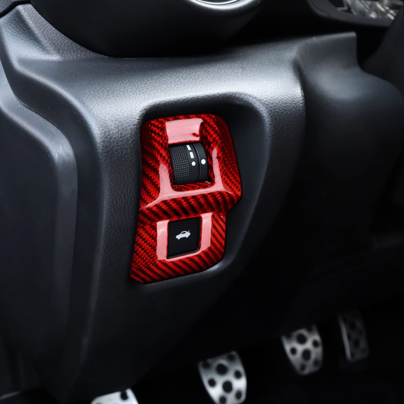 AIRSPEED Accessories Real Hard Carbon Fiber Car Trunk Switch Button