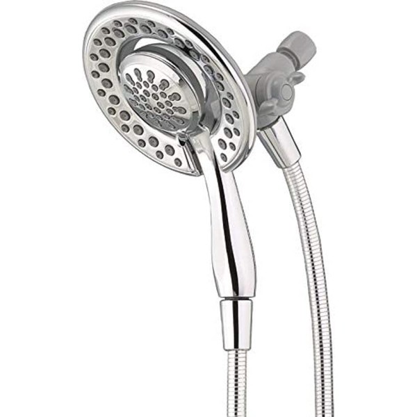 DELTA FAUCET FAUCET 4-Spray In2ition 2-in-1 Dual Shower Head with Handheld, Touch-Clean Chrome Shower Head with Hose, Detachable Shower Head, Hand Held Shower Head, Chrome 75486C