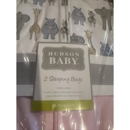Hudson Baby Infant short sleeve animal polkadots, Sleeping Bags, 12-18 Months