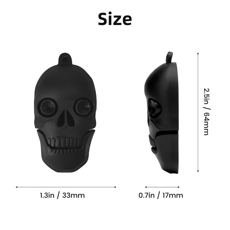 BorlterClamp USB 2.0 Flash Drive Skull Shape Funny Memory Stick