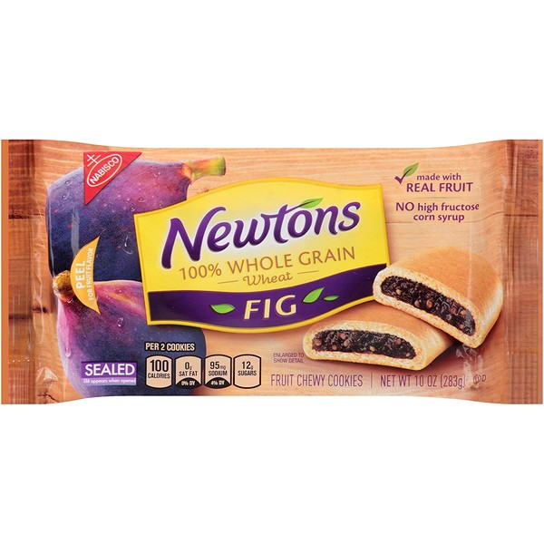 Newtons 100% Whole Grain Wheat Soft & Fruit Chewy Fig Cookies, 12 - 10 oz Packs
